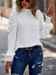 Puff Sleeve Back Tie Blouse