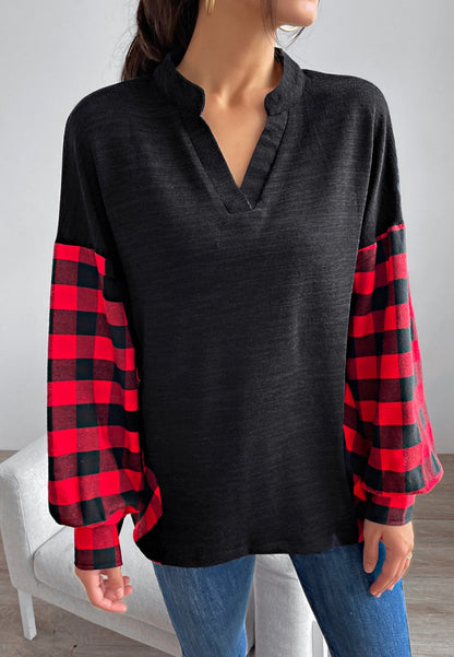 Two Tone Buffalo Plaid Sweater