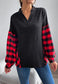 Two Tone Buffalo Plaid Sweater