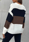 Basic Color Block Striped Sweater