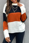 Basic Color Block Striped Sweater