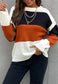 Basic Color Block Striped Sweater