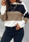 Basic Color Block Striped Sweater