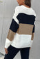 Basic Color Block Striped Sweater