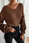 Textured V Neck Two Tone Sweater