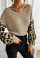 Textured V Neck Two Tone Sweater