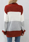 Mock Neck Tri-Tone Sweater