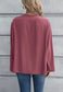 Round Neck Contrast Button Blouse