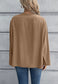 Round Neck Contrast Button Blouse