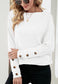 Boat Neck Button Sleeve Sweater