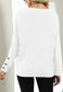 Boat Neck Button Sleeve Sweater