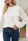 Swiss Dot Bishop Sleeve Blouse