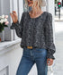 Animal Print Puff Sleeve Blouse