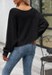 Solid Color One Shoulder Sweater