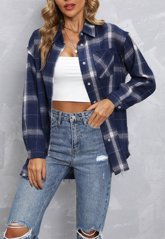 Tartan Button Down Shacket