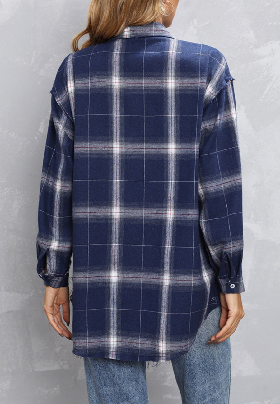 Tartan Button Down Shacket