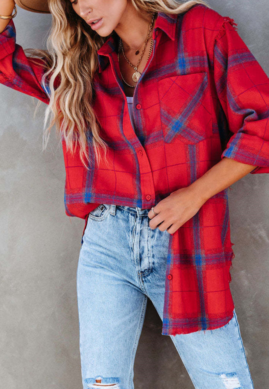 Tartan Button Down Shacket