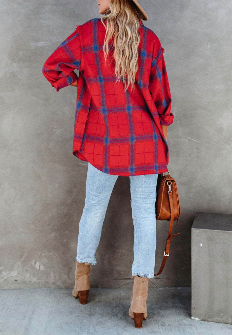 Tartan Button Down Shacket