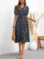 Collared Floral Print Fall Dress