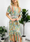 Multicolor Floral Retro Print Dress