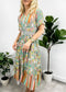 Multicolor Floral Retro Print Dress
