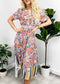 Multicolor Floral Retro Print Dress