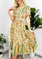 Multicolor Floral Retro Print Dress