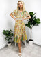 Multicolor Floral Retro Print Dress