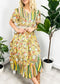 Multicolor Floral Retro Print Dress
