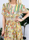 Multicolor Floral Retro Print Dress