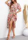 Romantic Floral Print Collared Dress