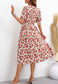 Romantic Floral Print Collared Dress
