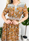 Vintage Printed Short Sleeve Dress