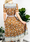 Vintage Printed Short Sleeve Dress