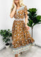 Vintage Printed Short Sleeve Dress