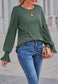 Solid Color Shirred Cuff Sweater