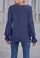 Solid Color Shirred Cuff Sweater