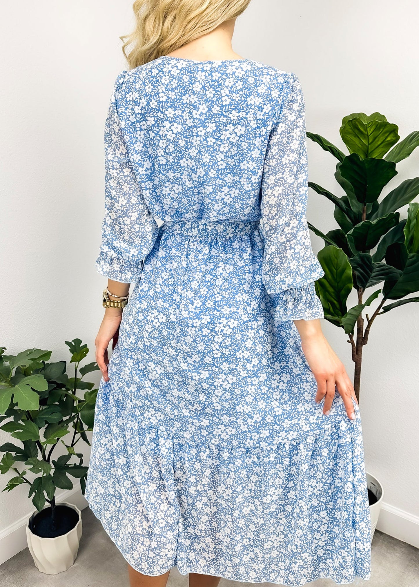 Floral Print Light Wrap Dress