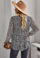 Round Neck Printed Tiered Blouse