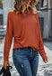 Boat Neck Contrast Button Sweater