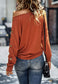 Boat Neck Contrast Button Sweater