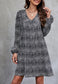 Cheetah Print Ruffle Front Dress