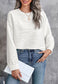 Round Neck Wavy Textured Sweater