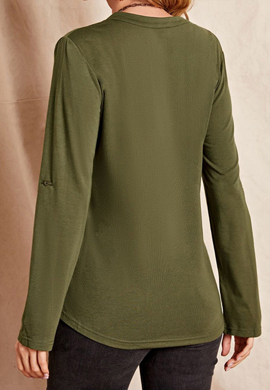 Solid Color Tunic Shirt