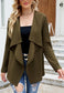 Solid Waterfall Collar Cardigan