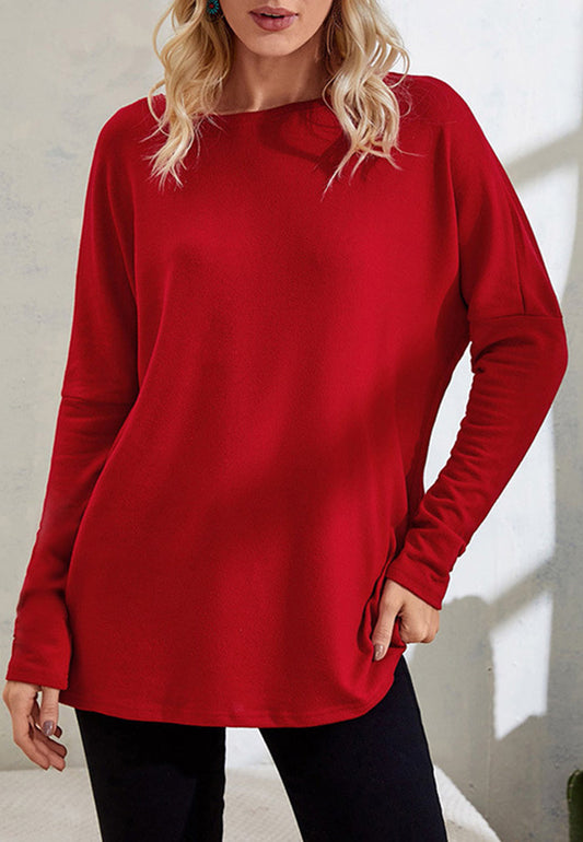 Boat Neck Drop Shoulder Sweater