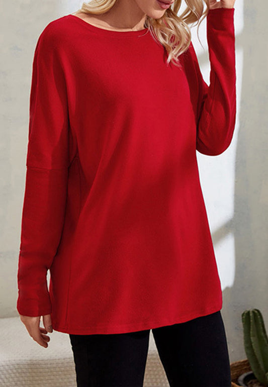 Boat Neck Drop Shoulder Sweater