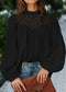 Lace Detail Bishop Sleeve Blouse