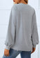 Ruched Button Hem Detail Sweater