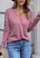 V Neck Patch Pocket Knit Sweater